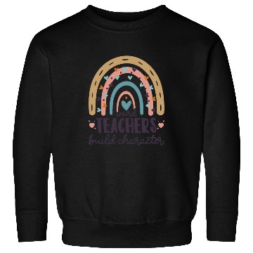 Discover Weird Teachers Build Character Leopard Rainbow Sweatshirts