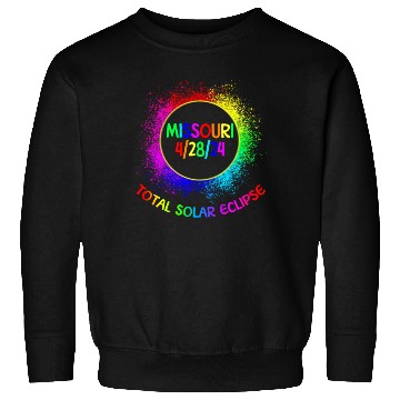 Discover Total Solar Eclipse Missouri 4/28/24 Kids Eclipse Sweatshirts