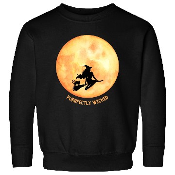 Discover Wicked Cat Witch Funny Halloween Witch Sweatshirts