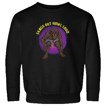 Discover Funny Horror Werewolf Lycanthropy Full Moon Shapes Sweatshirts