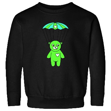 Discover Teddy Bear - The Green Skydiver Sweatshirts