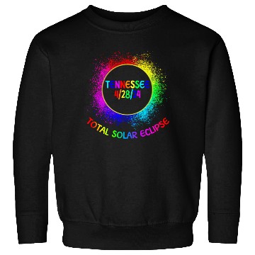 Discover Total Solar Eclipse Tennessee 4/28/24 Kids Eclipse Sweatshirts