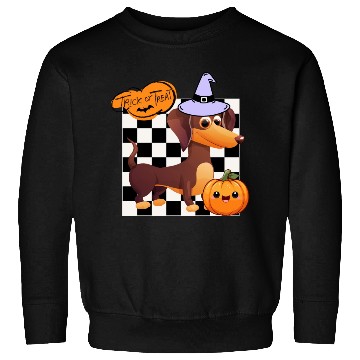 Discover Cute Halloween Dachshund Trick or Treating Sweatshirts