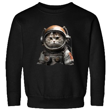 Discover Space Feline: Cat Astronaut Adventure Sweatshirts