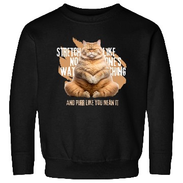 Discover Stretch and Purr: Cat Ready for Exercise Sweatshirts