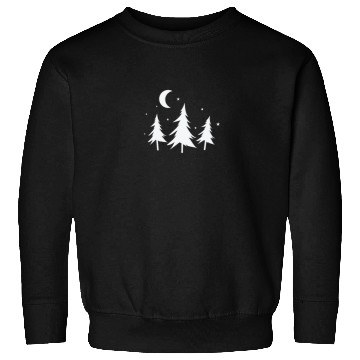 Discover Forest at Night Nature Forest Environment Sweatshirts