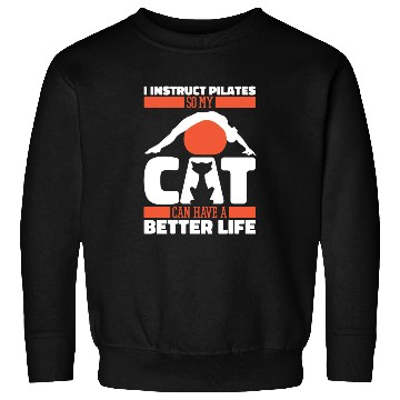 Discover Pilates Instructor Teacher Cat Sweatshirts