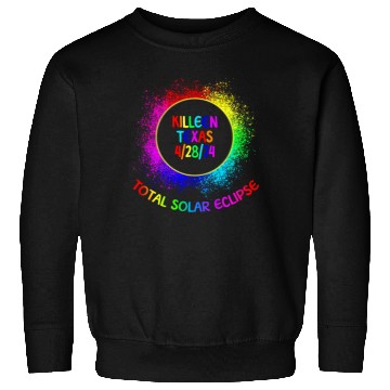 Discover Total Solar Eclipse Killeen Texas 4/28/24 Kids Sweatshirts