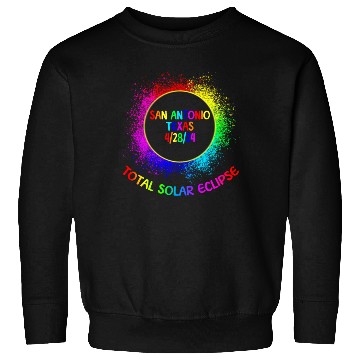 Discover Total Solar Eclipse San Antonio Texas 4/28/24 Kids Sweatshirts