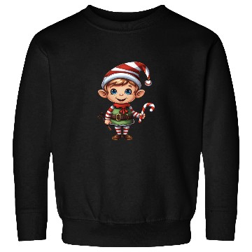 Discover Christmas Elf Candy Cane X-Mas Pajamas Party Sweatshirts