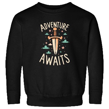 Discover Adventure awaits Sword Camping Adventure Sweatshirts