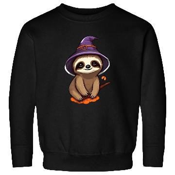 Discover Cute Halloween sloth with a witch hat. Sweatshirts