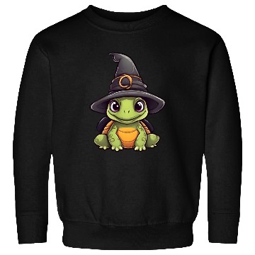 Discover Cute Halloween turtle with a witch hat. Sweatshirts