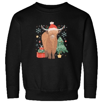 Discover Scottish Highland Cow Christmas Costume Sweatshirts