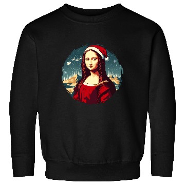 Discover Mona Lisa Funny Christmas Art Sweatshirts