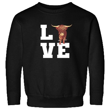 Discover Love Scottish Highland Cow Outfit Sweatshirts