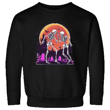 Discover "Skeletal Dance-Off Under Neon Moon" Sweatshirts