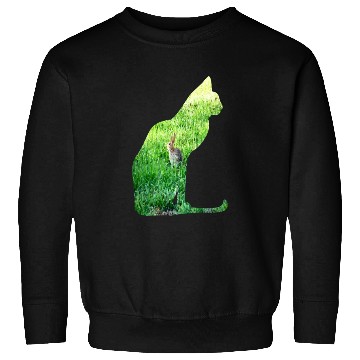 Discover Cat Ate The Rabbit in The Grass Sweatshirts
