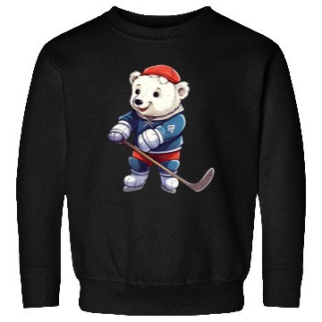 Discover Polar bear hockey player Sweatshirts