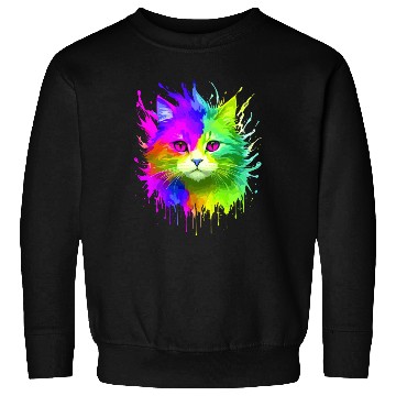 Discover Rainbow Cat Cat Kitten Lovers Apparel tie-dye Sweatshirts