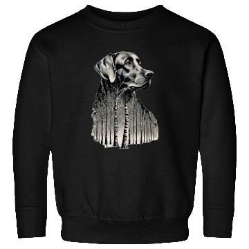 Discover Funny black labrador charcoal drawing Sweatshirts