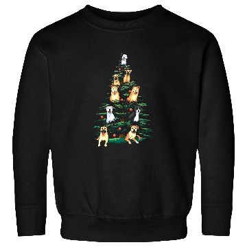Discover Christmas Dog Tree Animals Lover Funny Xmas Sweatshirts