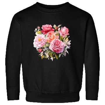 Discover Nature's Artistic Elegance English Rose Tapestry Sweatshirts