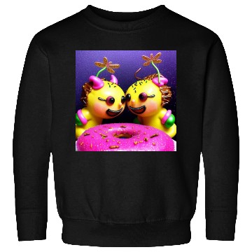 Discover Alien Cats With Pink Donut Sweatshirts
