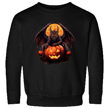 Discover Halloween demon dragon with pumpkin Sweatshirts