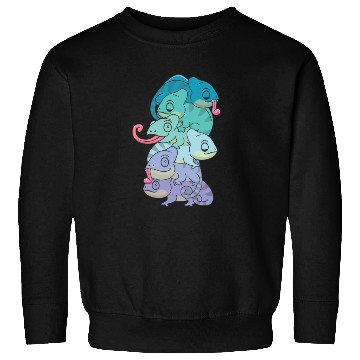 Discover Neptunic Flag Pride Lgbtq Cute Chameleon Pile Sweatshirts