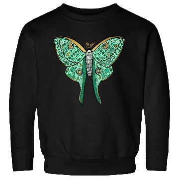 Discover Luna Moth Green And Gold Sweatshirts