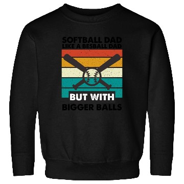 Discover Vintage Softball Dad Like A Baseball Dad Us Flag Sweatshirts