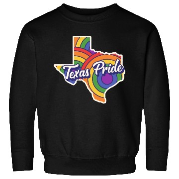Discover Rainbow Map Texas Design for proud LGBT+ Texans Sweatshirts