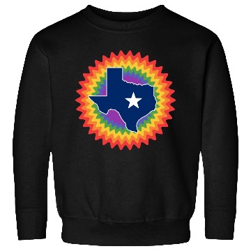 Discover Texas Map Design for proud LGBT+ Texans Sweatshirts