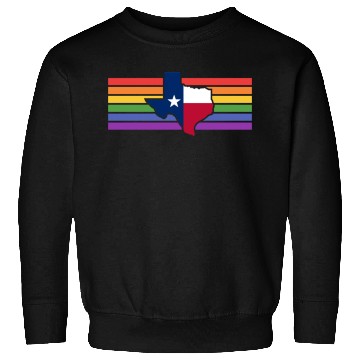 Discover Texas Map Pride Flag Design for proud LGBT+ Texans Sweatshirts