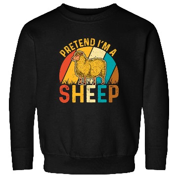Discover Sheep Lover Funny Pretend I'm a Sheep Retro Lamb Sweatshirts