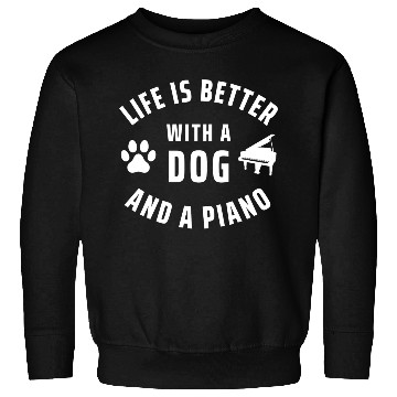Discover Piano Player And Dog Lover Sweatshirts