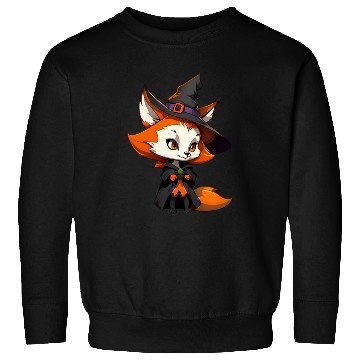 Discover Cute Halloween fox with a witch hat. Sweatshirts