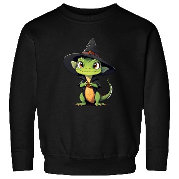 Discover Cute Halloween lizard with a witch hat. Sweatshirts