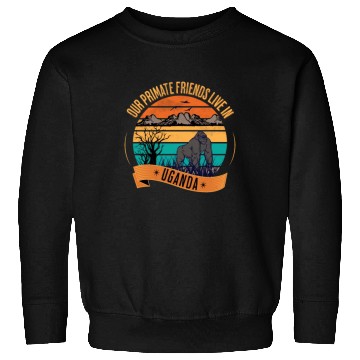Discover Uganda Gorilla Our Primate Friends Sweatshirts