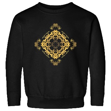 Discover Intricate Gold Mandala Pattern Sweatshirts