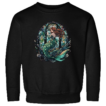 Discover Stained Glass Mermaid Sweatshirts