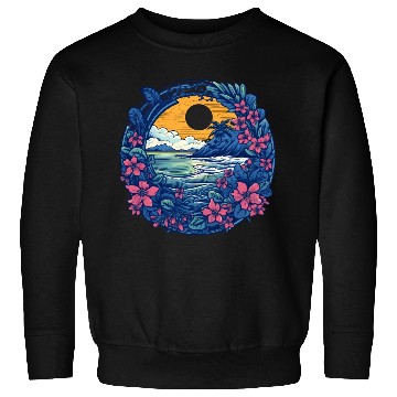 Discover Flower Blossoms By Ocean Surfing Sweatshirts