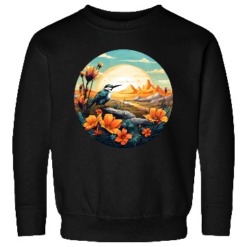 Discover Beautiful Bird And Orange Morning Sunrise Sweatshirts