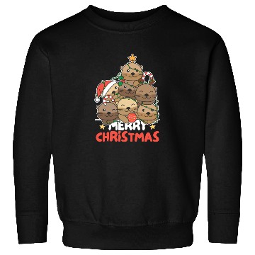 Discover Otter Christmas Tree Merry Christmas Sweatshirts