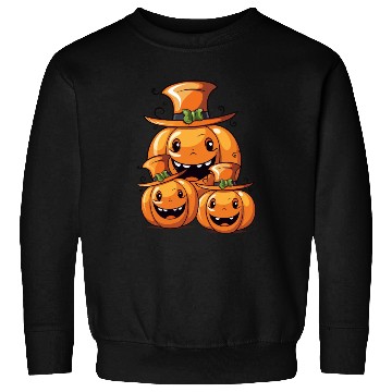 Discover Funny Halloween Family Pumpkin With Spell Hat Sweatshirts