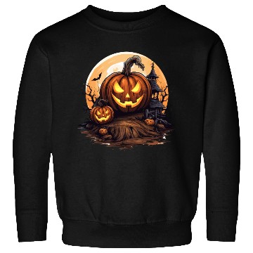 Discover Halloween Haunted House Spell Pumpkin Bat Sweatshirts