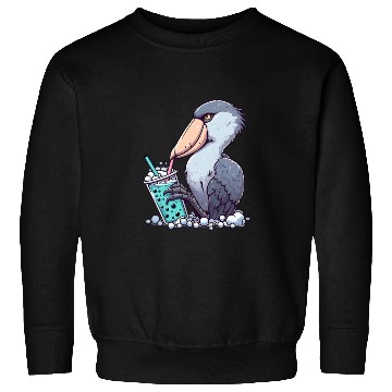 Discover Beaked stork with bubble tea Sweatshirts