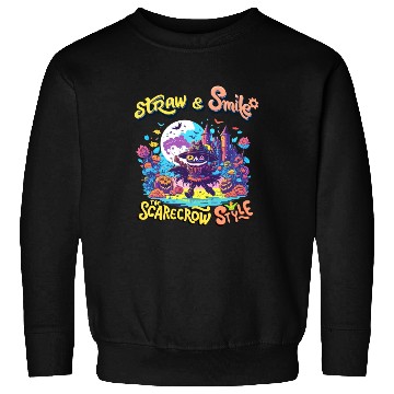Discover Straw & Smile The Scarecrow Funny Cute Halloween Sweatshirts