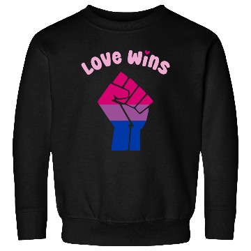 Discover Love Wins Bisexual Pride Fist for Equality Sweatshirts